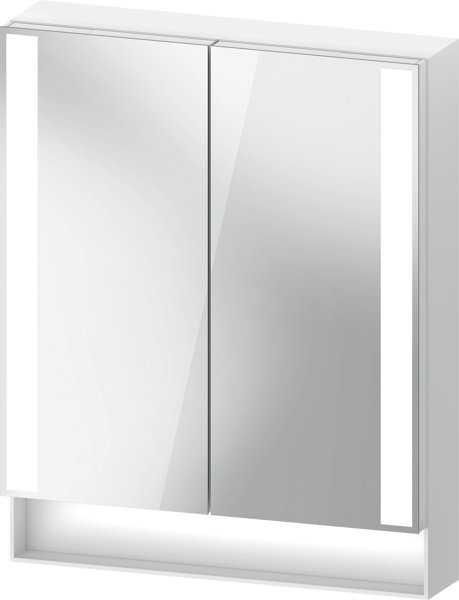 Duravit Qatego Spiegelschrank, seitliche Lichtfelder, 600x155x750mm, QA71500, Farbe: Graphit Matt/FR Netzstecker/mit Innenbeleuchtung von Duravit AG