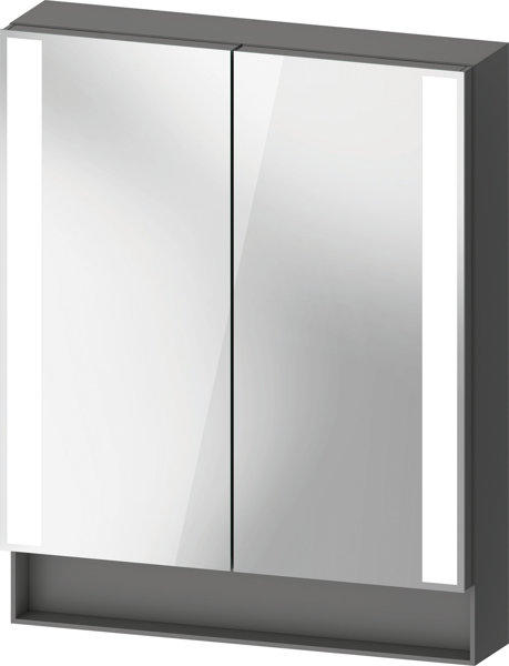 Duravit Qatego Spiegelschrank, seitliche Lichtfelder, 600x155x750mm, QA71500, Farbe: Graphit Matt/FR Netzstecker von Duravit AG