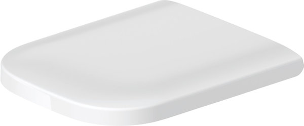 Duravit WC-Sitz Happy D.2 mit SoftClose Scharniere edelstahl, mit Absenkautomatik, Farbe: Innenfarbe Weiß, Außenfarbe Weiß von Duravit AG