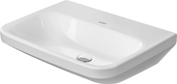 Duravit Waschtisch DuraStyle Med 60cm, ohne Überlauf, mit Hahnlochbank, ohne Hahnloch, Farbe: Weiß mit Wondergliss von Duravit AG