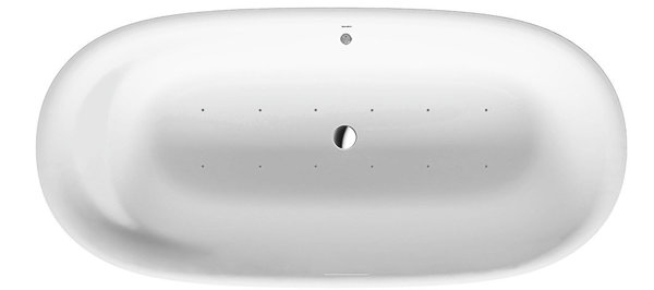 Duravit Whirlpool Cape Cod 1855 x 885 mm, freistehend, eine Rückenschräge, nahtlose Verkleidung, Gestell, Ab- und Überlaufgarnitur, Air-System von Duravit AG