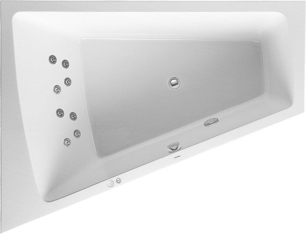 Duravit Whirlpool Paiova 1700x1300mm Einbauversion, Rückenschräge links, Gestell, Ab- und Überlaufgarnitur, Jet-System von Duravit AG