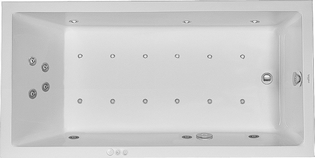 Duravit Whirlpool Starck 1800x900mm Einbauversion mit einer Rückenschräge, Combisystem P von Duravit AG