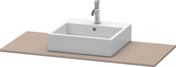 Duravit XSquare Konsole 060D, 800 x 550 mm, 1 Ausschnitt, Farbe (Front/Korpus): Basalt Matt Dekor von Duravit AG