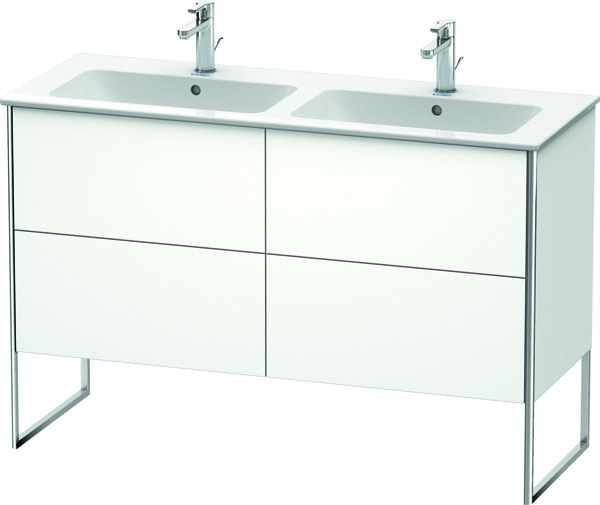 Duravit XSquare Waschtischunterbau stehend 128,0 x 47,8 cm, 4 Auszüge, für Waschtisch ME by Starck  233613, Farbe (Front/Korpus): Jade Hochglanz Lack von Duravit AG