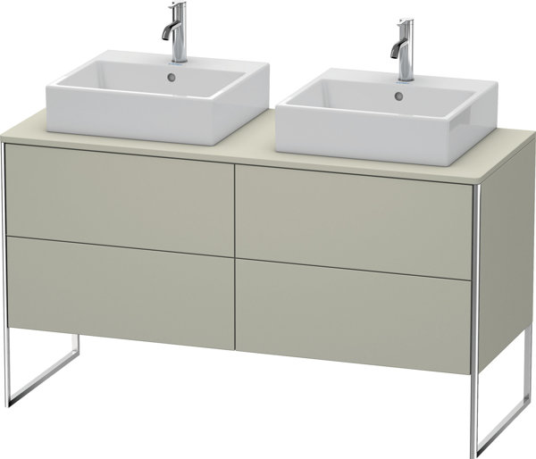 Duravit XSquare Waschtischunterbau stehend 140,0 x 54,8 cm, 4 Auszüge, Farbe (Front/Korpus): Taupe Seidenmatt Lack von Duravit AG