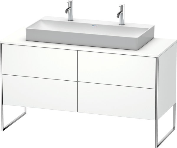 Duravit XSquare Waschtischunterbau stehend 140,0 x 54,8 cm, 4 Auszüge, für Waschtisch Vero Air  235010, Farbe (Front/Korpus): Aubergine Seidenmatt Lack von Duravit AG