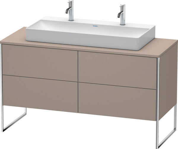 Duravit XSquare Waschtischunterbau stehend 140,0 x 54,8 cm, 4 Auszüge, für Waschtisch Vero Air  235010, Farbe (Front/Korpus): Basalt Matt Dekor von Duravit AG