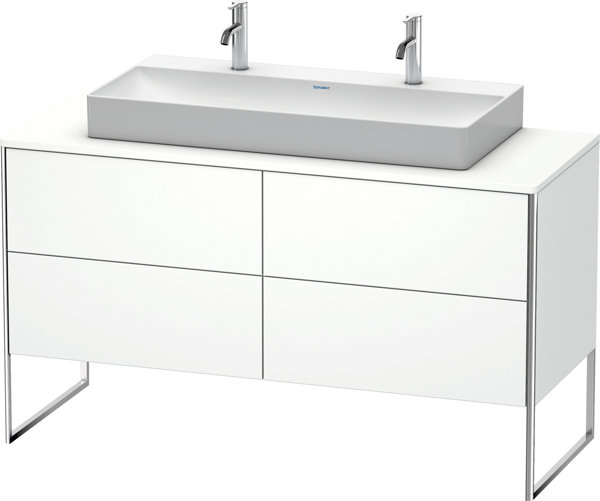 Duravit XSquare Waschtischunterbau stehend 140,0 x 54,8 cm, 4 Auszüge, für Waschtisch Vero Air  235010, Farbe (Front/Korpus): Weiß Seidenmatt Lack von Duravit AG