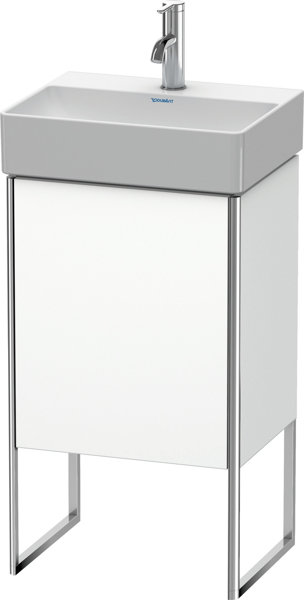 Duravit XSquare Waschtischunterbau stehend 43,4 x 34,0 cm,1 Tür, Anschlag links, 1 Glasfachboden, für Waschtisch DuraSquare 073245, Farbe (Front/Korpus): Weißer Flieder Seidenmatt Lack von Duravit AG