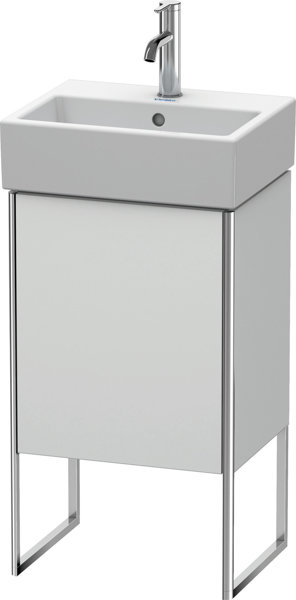 Duravit XSquare Waschtischunterbau stehend 43,4x34,0 cm, 1 Tür, Anschlag rechts, 1 Glasfachboden, für Waschtisch Vero Air  072445, Farbe (Front/Korpus): Weiß Seidenmatt Lack von Duravit AG