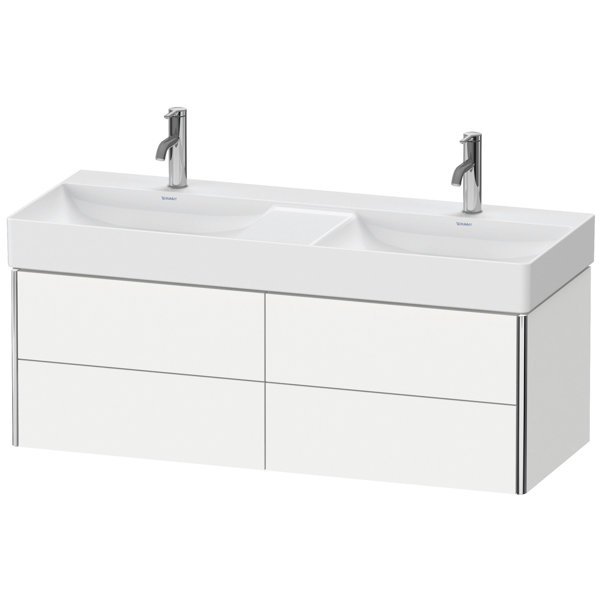 Duravit XSquare Waschtischunterbau wandhängend 118,4 x 46,0 cm, 4 Schubkästen, für Waschtisch DuraSquare 235312, Farbe (Front/Korpus): Stone Blue Hochglanz Lack von Duravit AG