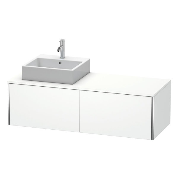 Duravit XSquare Waschtischunterbau wandhängend 140,0 x 54,8 cm, 2 Auszüge XS4903L, Farbe (Front/Korpus): Jade Hochglanz Lack - XS4903L0303 von Duravit AG