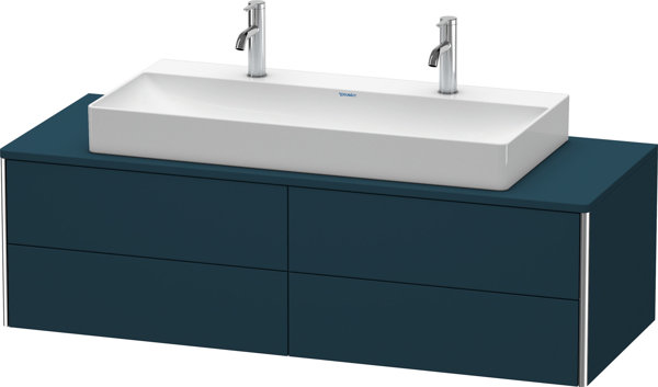 Duravit XSquare Waschtischunterbau wandhängend 140,0 x 54,8 cm, 4 Schubkästen, für Waschtisch Vero Air, Farbe (Front/Korpus): Nachtblau Seidenmatt Lack von Duravit AG