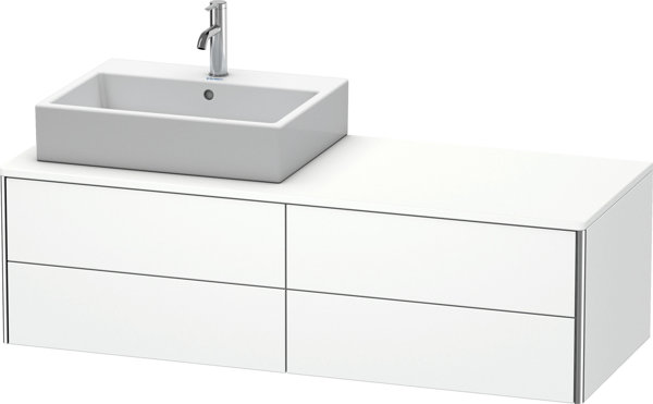 Duravit XSquare Waschtischunterbau wandhängend 140,0 x 54,8 cm, 4 Schubkästen XS4913L, Farbe (Front/Korpus): Jade Hochglanz Lack - XS4913L0303 von Duravit AG