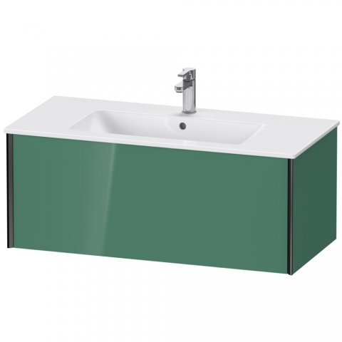 Duravit XViu 4027 Waschtischunterbau wandhängend, 1 Auszug, für Waschtisch ME by Starck 233610, 1010x480 mm, Farbe (Front/Korpus): schwarz matt/jade hochglanz von Duravit AG