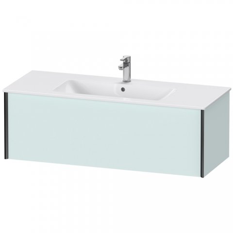 Duravit XViu 4028 Waschtischunterbau wandhängend, 1 Auszug, für Waschtisch ME by Starck 233612, 1210x480 mm, Farbe (Front/Korpus): schwarz matt/lichtblau matt von Duravit AG