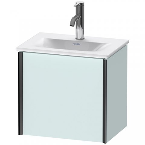 Duravit XViu 4030 Waschtischunterbau wandhängend, 1 Tür Anschlag links, für Waschtisch Viu 073345, 430x310 mm, Farbe (Front/Korpus): schwarz matt/lichtblau matt von Duravit AG