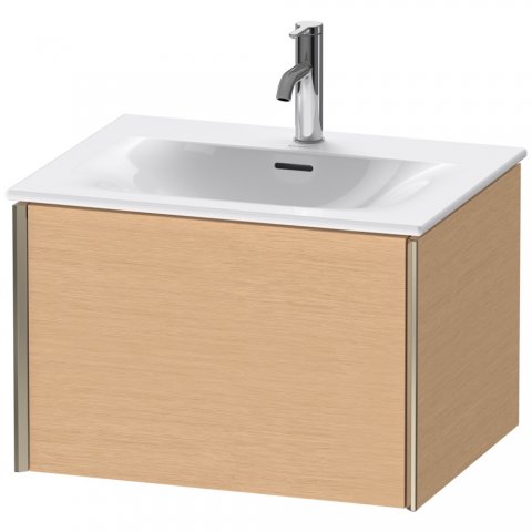 Duravit XViu 4032 Waschtischunterbau wandhängend, 1 Auszug, für Waschtisch Viu 234463, 610x480 mm, Farbe (Front/Korpus): champagner matt/eiche gebürstet von Duravit AG