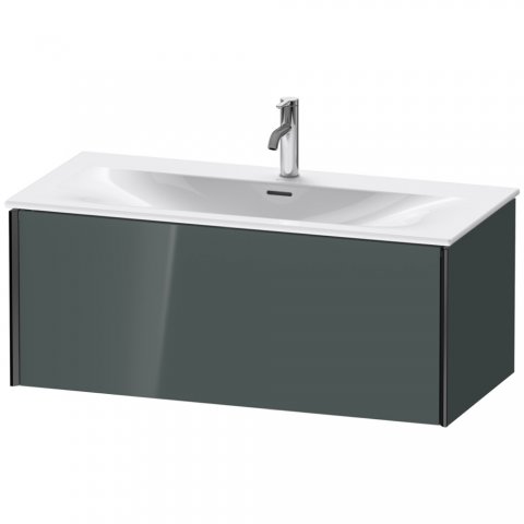 Duravit XViu 4035 Waschtischunterbau wandhängend, 1 Auszug, für Waschtisch Viu 234410, 1010x480 mm, Farbe (Front/Korpus): schwarz matt/dolomiti grey hgl von Duravit AG