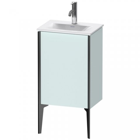 Duravit XViu 4068 Waschtischunterbau stehend, 1 Tür Anschlag rechts, für Waschtisch Viu 073345, 430x310 mm, Farbe (Front/Korpus): schwarz matt/lichtblau matt von Duravit AG