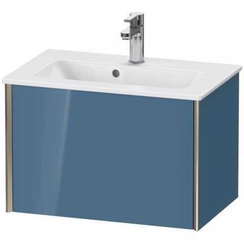 Duravit XViu 4078 Waschtischunterbau wandhängend Compact, 1 Auszug, für Waschtisch ME by Starck 234263, 610x390 mm, Farbe (Front/Korpus): champagner matt/stone blue hgl. von Duravit AG