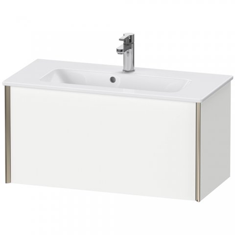 Duravit XViu 4079 Waschtischunterbau wandhängend Compact, 1 Auszug, für Waschtisch ME by Starck 234283, 810x390 mm, Farbe (Front/Korpus): champagner matt/nussbaum natur von Duravit AG