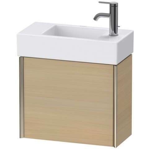 Duravit XViu 4232R Waschtischunterbau wandhängend, 1 Tür Anschlag rechts, für Waschtisch Vero Air 072450, 484x234 mm, Farbe (Front/Korpus): champagner matt/mediter. eiche von Duravit AG