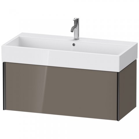 Duravit XViu 4237 Waschtischunterbau wandhängend, 1 Auszug, für Waschtisch Vero Air 235010, 984x454 mm, Farbe (Front/Korpus): schwarz matt/flannel grey hgl. von Duravit AG