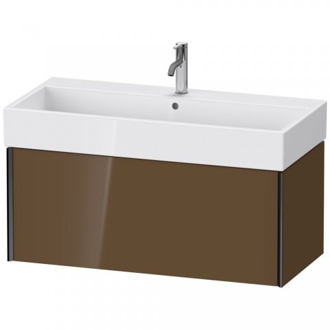 Duravit XViu 4237 Waschtischunterbau wandhängend, 1 Auszug, für Waschtisch Vero Air 235010, 984x454 mm, Farbe (Front/Korpus): schwarz matt/olive braun hgl. von Duravit AG