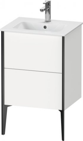 Duravit XViu 4459 Waschtischunterbau stehend Compact, 2 Auszüge, für Waschtisch ME by Starck 233653, 510x420 mm, Farbe (Front/Korpus): schwarz matt/kastanie dunkel von Duravit AG