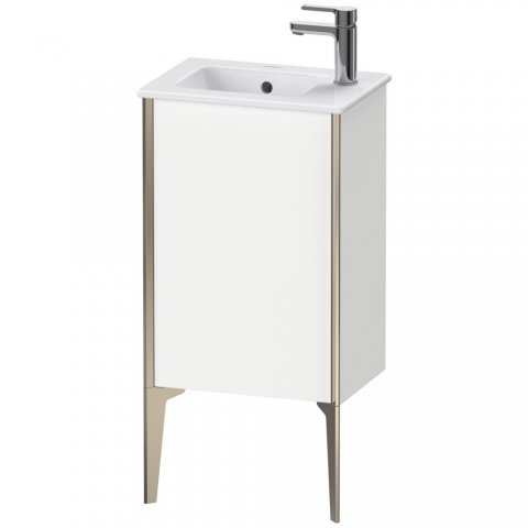 Duravit XViu 4480L Waschtischunterbau stehend, 1 Tür Anschlag links, für Waschtisch ME by Starck 072343, 410x290 mm, Farbe (Front/Korpus): schwarz matt/leinen von Duravit AG