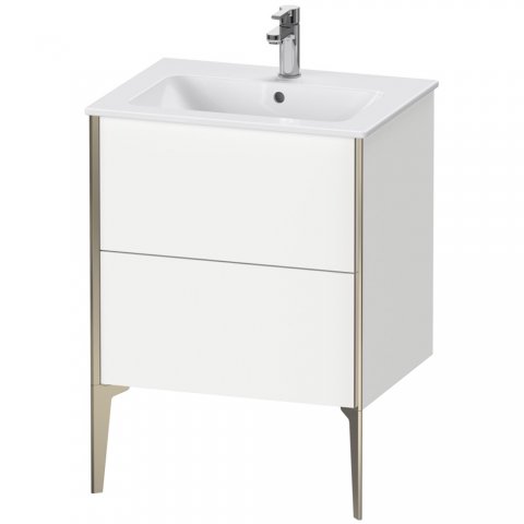 Duravit XViu 4481 Waschtischunterbau stehend, 2 Auszüge, für Waschtisch ME by Starck 233663, 610x480 mm, Farbe (Front/Korpus): schwarz matt/mediter. eiche von Duravit AG