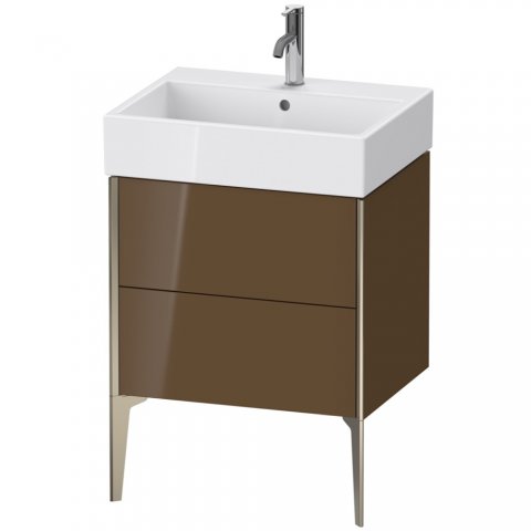 Duravit XViu 4534 Waschtischunterbau stehend, 2 Auszüge, für Waschtisch Vero Air 235060, 584x454 mm, Farbe (Front/Korpus): champagner matt/olive braun hgl. von Duravit AG