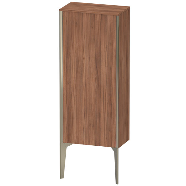 Duravit XViu XV1305 Halbhochschrank stehend, 400x240 mm, Höhe 890 mm, 1 Tür Anschlag rechts, Farbe (Front/Korpus): champagner matt/nussbaum natur von Duravit AG