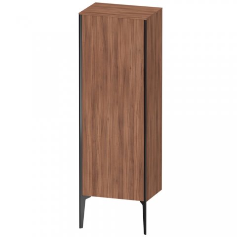 Duravit XViu XV1326 Halbhochschrank stehend, 500x360 mm, Höhe 1330mm, 1 Tür Anschlag rechts, Farbe (Front/Korpus): schwarz matt/nussbaum natur - XV1326RB279 von Duravit AG