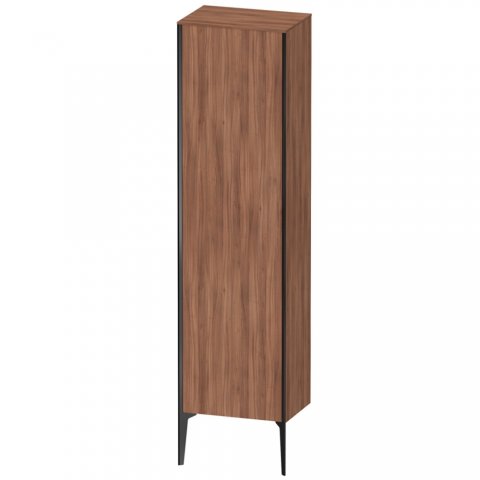 Duravit XViu XV1336 Hochschrank stehend, 500x360 mm, Höhe 1770 mm, 1 Tür Anschlag links, Farbe (Front/Korpus): schwarz matt/nussbaum natur von Duravit AG