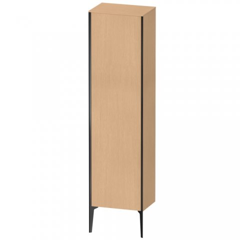 Duravit XViu XV1336 Hochschrank stehend, 500x360 mm, Höhe 1770 mm, 1 Tür Anschlag rechts, Farbe (Front/Korpus): schwarz matt/eiche gebürstet von Duravit AG