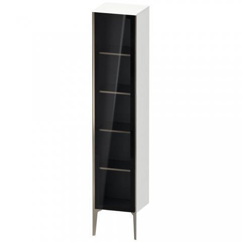 Duravit XViu XV1375 Hochschrank mit Glastür stehend, Anschlag links, 400x360 mm, Höhe 1770 mm, Farbe (Front/Korpus): champagner matt/nussbaum natur von Duravit AG