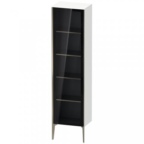 Duravit XViu XV1376 Hochschrank mit Glastür stehend, Anschlag links, 500x360 mm, Höhe 1770 mm, Farbe (Front/Korpus): champagner matt/eiche dunkel geb. von Duravit AG