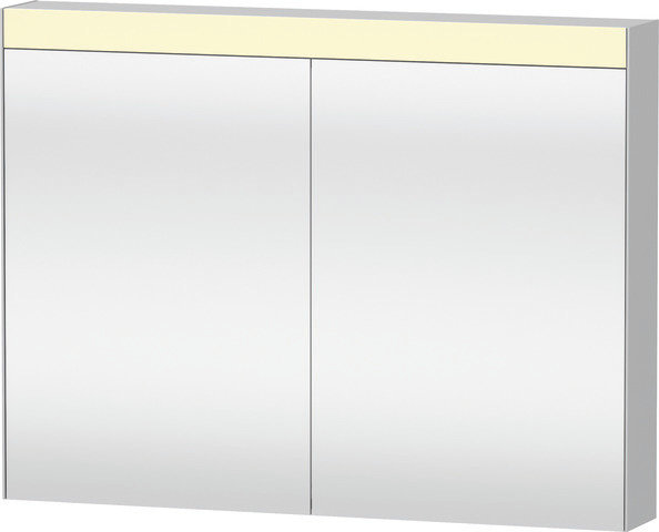 Duravit Xbase, Möbel-Set wandhängend, mit LED-Spiegelschrank, Waschtisch und Waschtischunterschrank, Breite 1000 mm, XB00770, Farbe: Europäische Eiche Dekor von Duravit AG