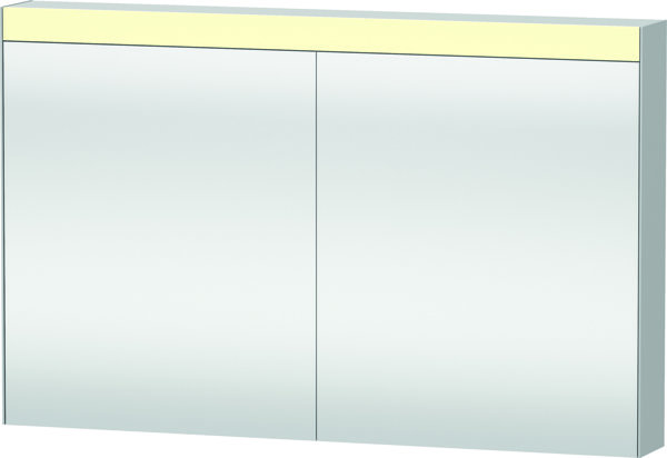Duravit Xbase, Möbel-Set wandhängend, mit LED-Spiegelschrank, Waschtisch und Waschtischunterschrank, Breite 1200 mm, XB00780, Farbe: Weiß glänzend von Duravit AG