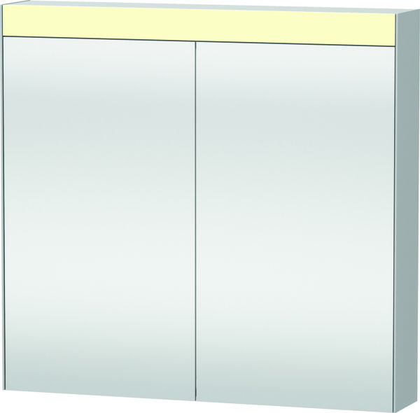 Duravit Xbase, Möbel-Set wandhängend, mit LED-Spiegelschrank, Waschtisch und Waschtischunterschrank, Breite 800 mm, XB00760, Farbe: Graphit Matt Dekor von Duravit AG