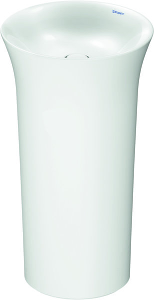 White Tulip Freistehender Waschtisch für Wandanbindung, Breite 500mm, ohne Hahnloch, ohne Überlauf, 270250007, Farbe: Weiß von Duravit AG