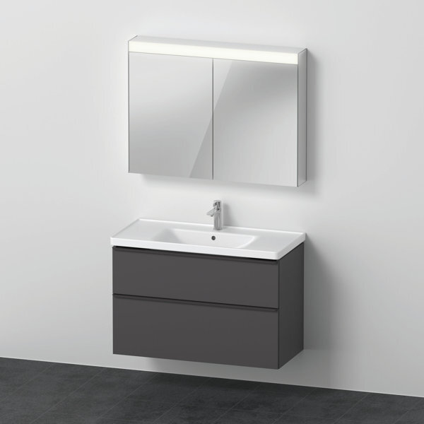 D-Neo Möbel-Set, Möbelwaschtisch mit Waschtischunterschrank wandhängend und LED-Spiegelschrank, 1000x2000mm, DE011704949 D-Neo Möbel-Set, Möbelwaschtisch mit Waschtischunterschrank wandhängend und LED-Spiegelschrank, 1000x2000mm, DE011704949 von Duravit