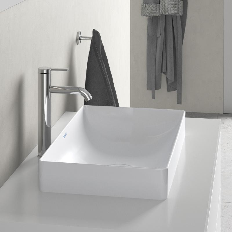 Duravit DuraSquare Aufsatzbecken Weiß Hochglanz, 600 mm - 23556000001 23556000001 von Duravit