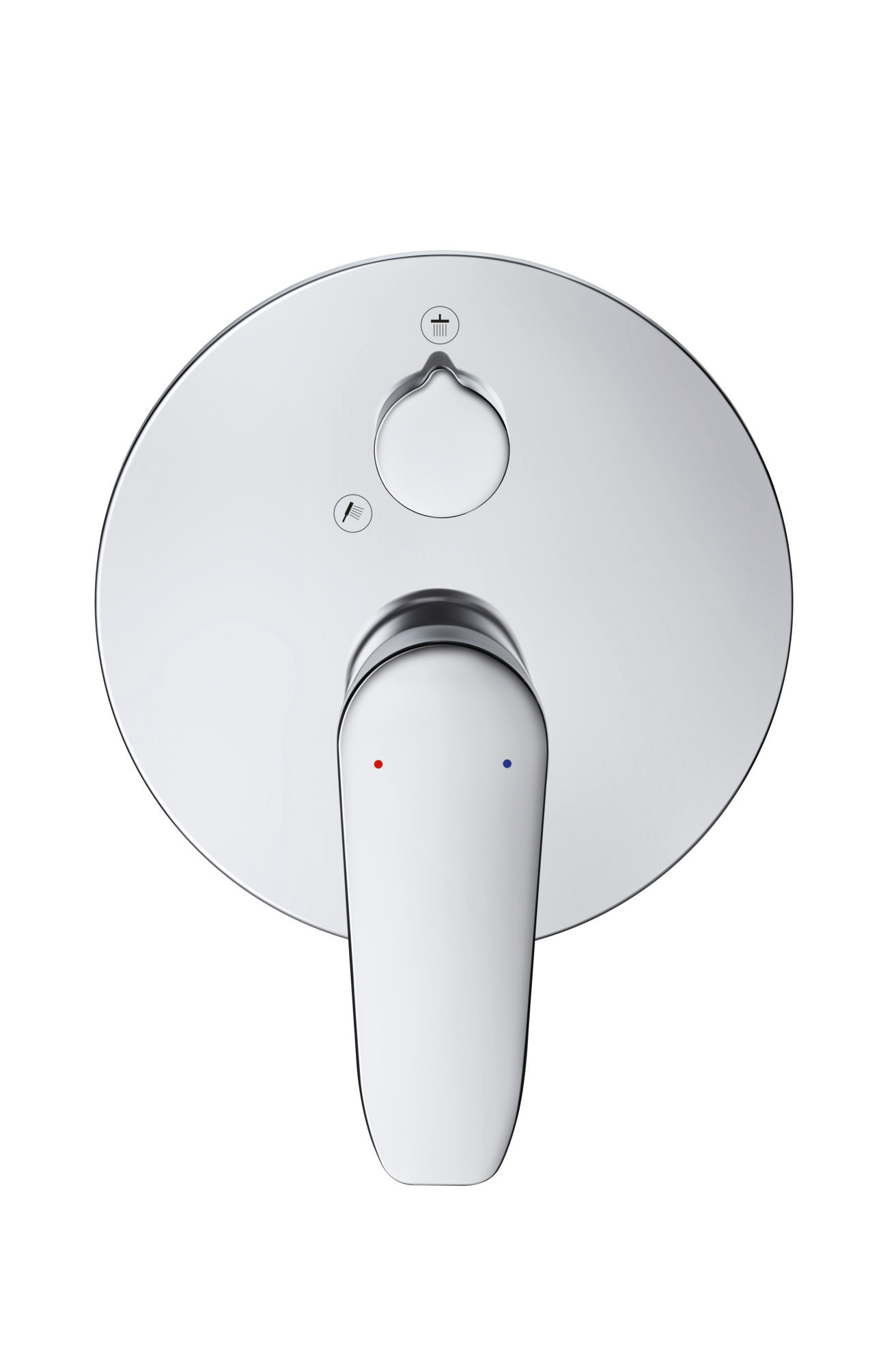 Duravit B.1 Einhebel- Brausemischer Unterputz, runde Rosette, 2 Verbraucher, Umstellung Hand-/ Kopfbrause, B14210012010 von Duravit