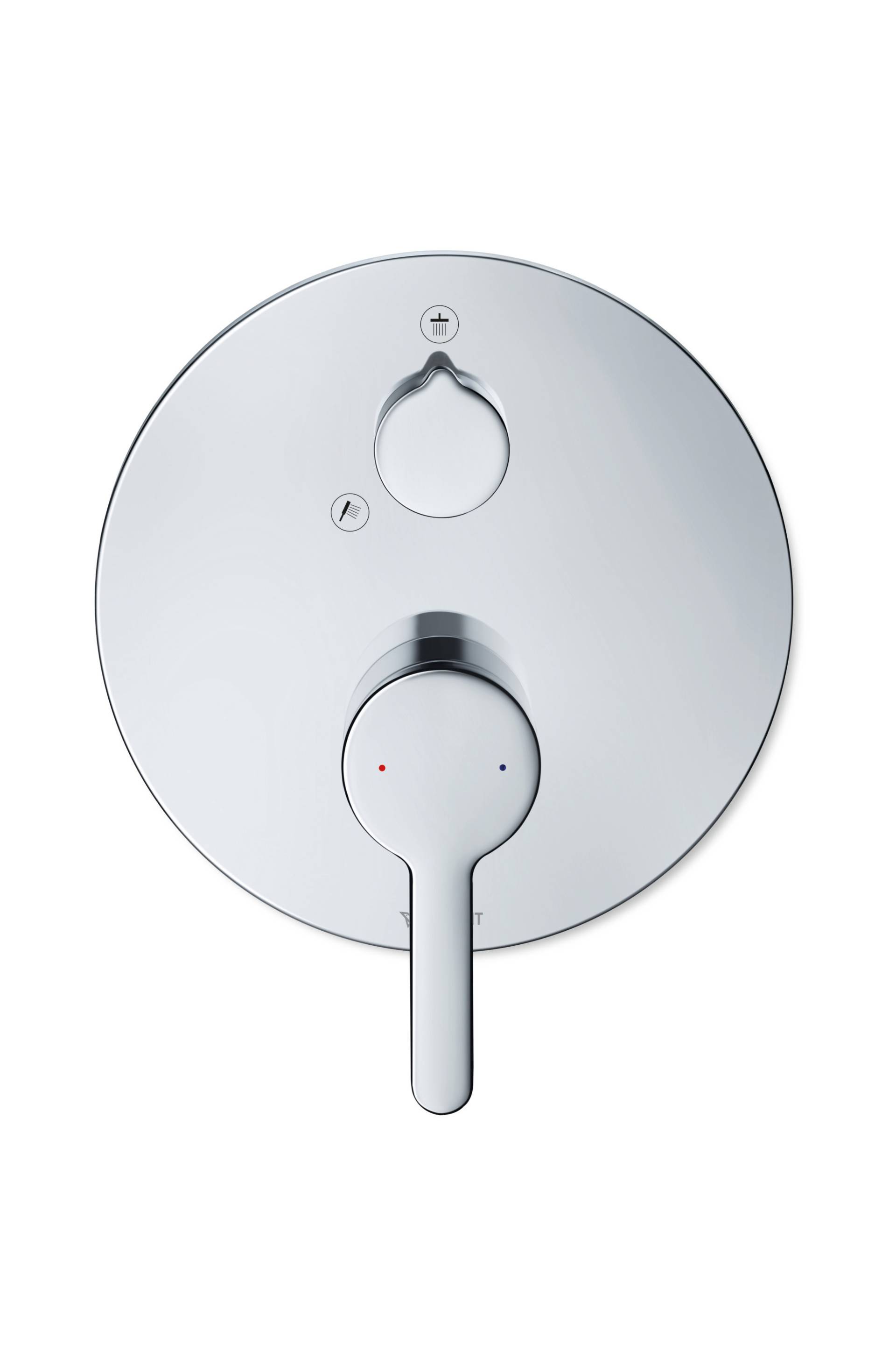 Duravit C.1 Einhebel- Brausemischer Unterputz, runde Rosette, 2 Verbraucher, Umstellung Hand-/ Kopfbrause, C14210012010 von Duravit