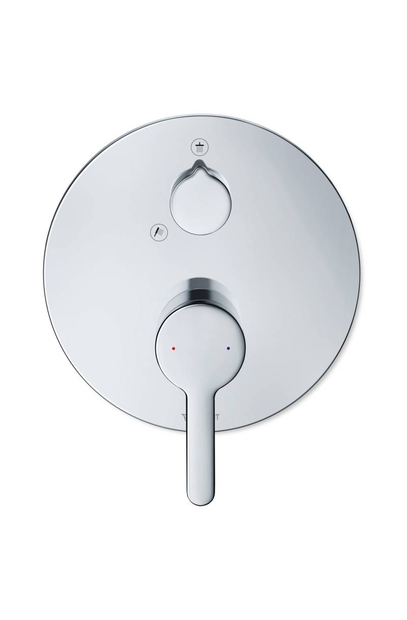 Duravit C.1 Einhebel- Brausemischer Unterputz, runde Rosette, 2 Verbraucher, Umstellung Hand-/ Kopfbrause, C14210012010 von Duravit