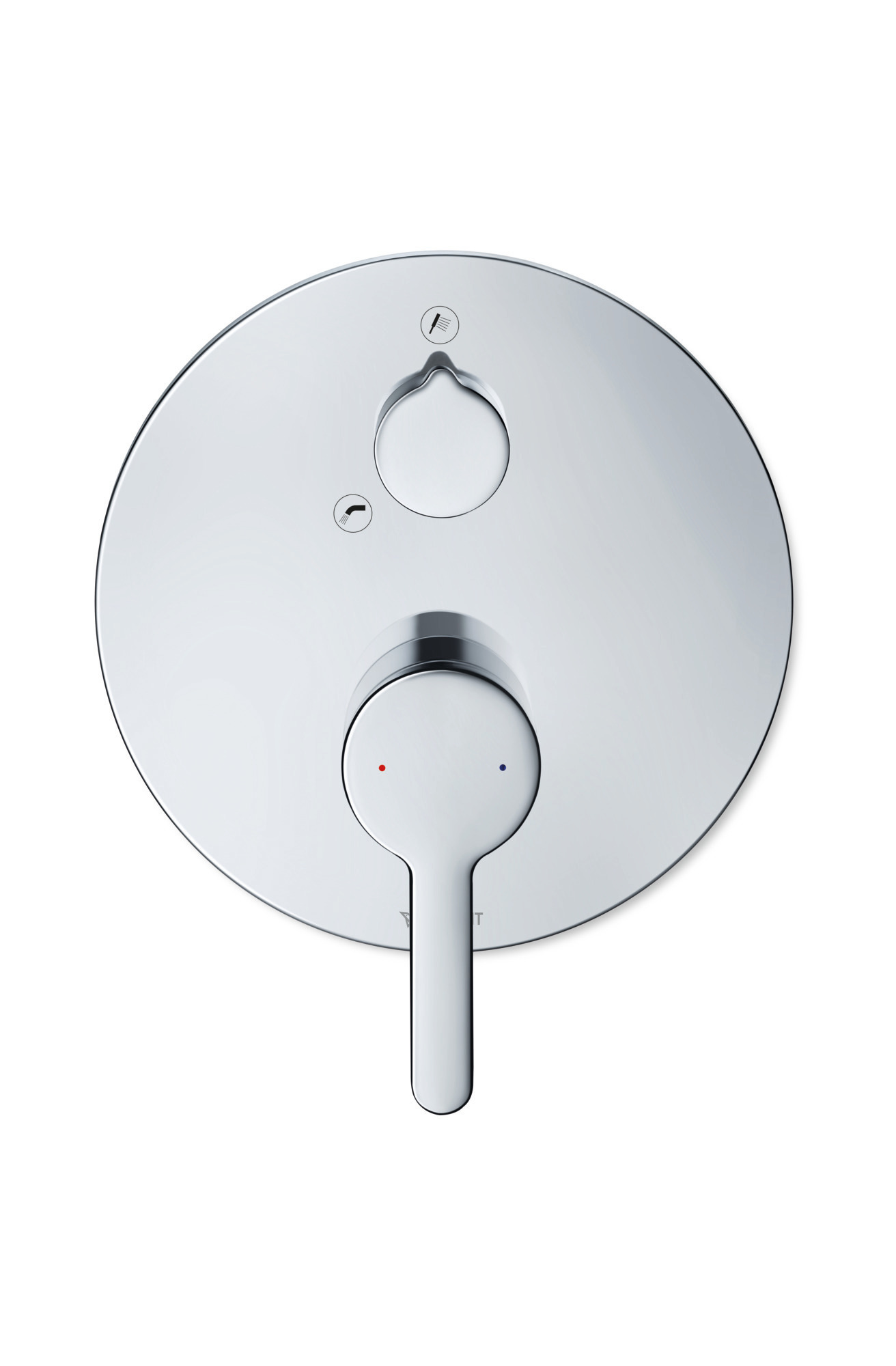 Duravit C.1 Einhebel- Wannenmischer Unterputz, runde Rosette, 2 Verbraucher, Umstellung Wanneneinlauf / Handbrause, Sicherungskombination, Chrom, C15210018010 von Duravit